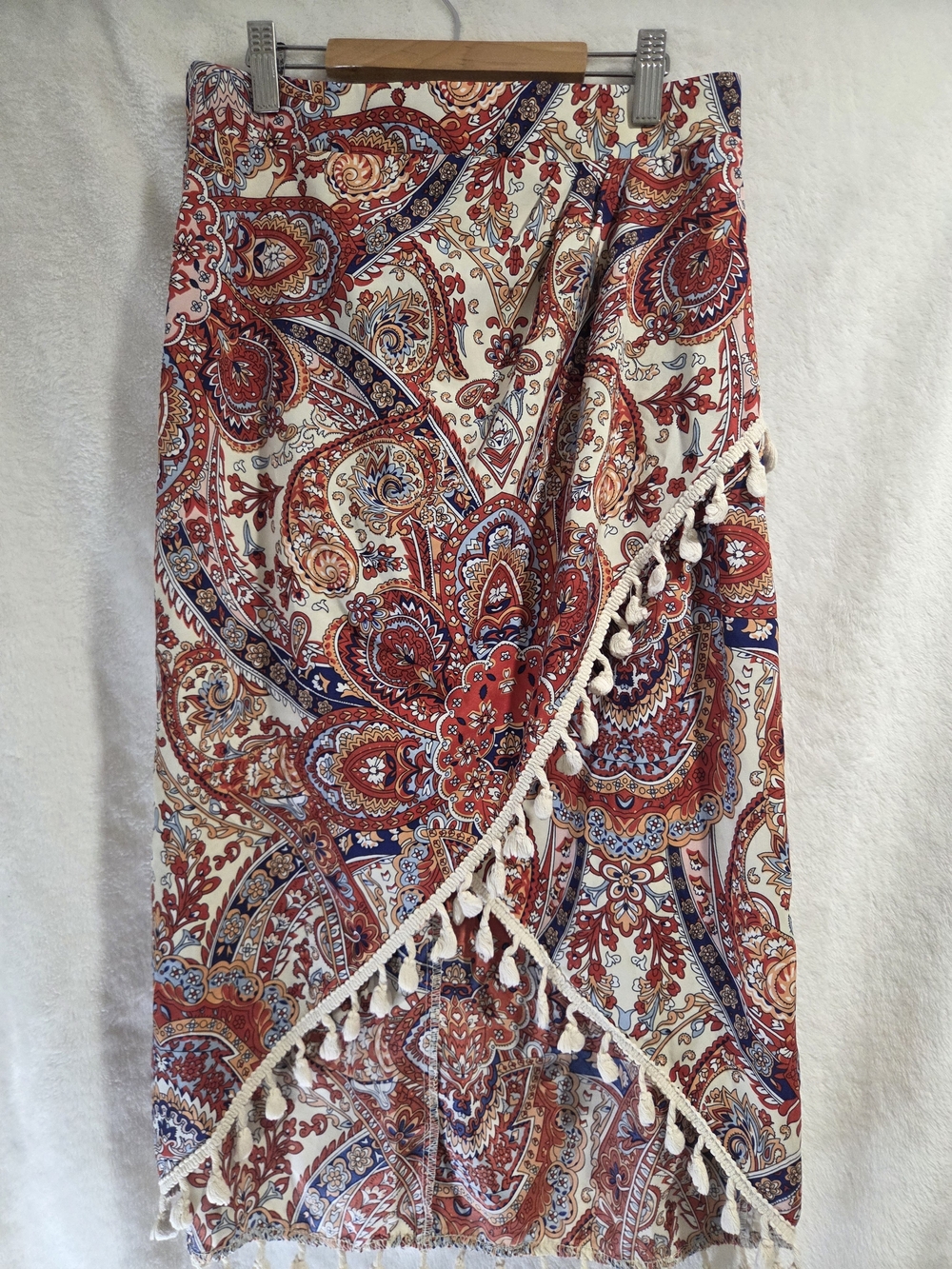 Boho Tassel Midi Skirt